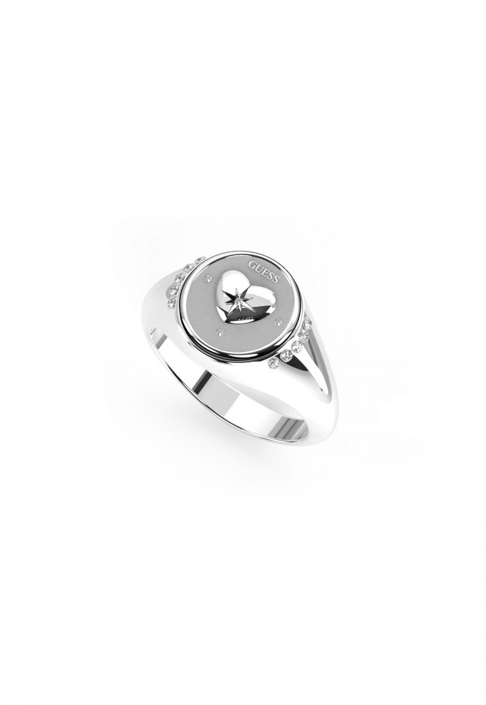Guess Anello Chevalier Donna Acciaio Cuore e Zirconi-16