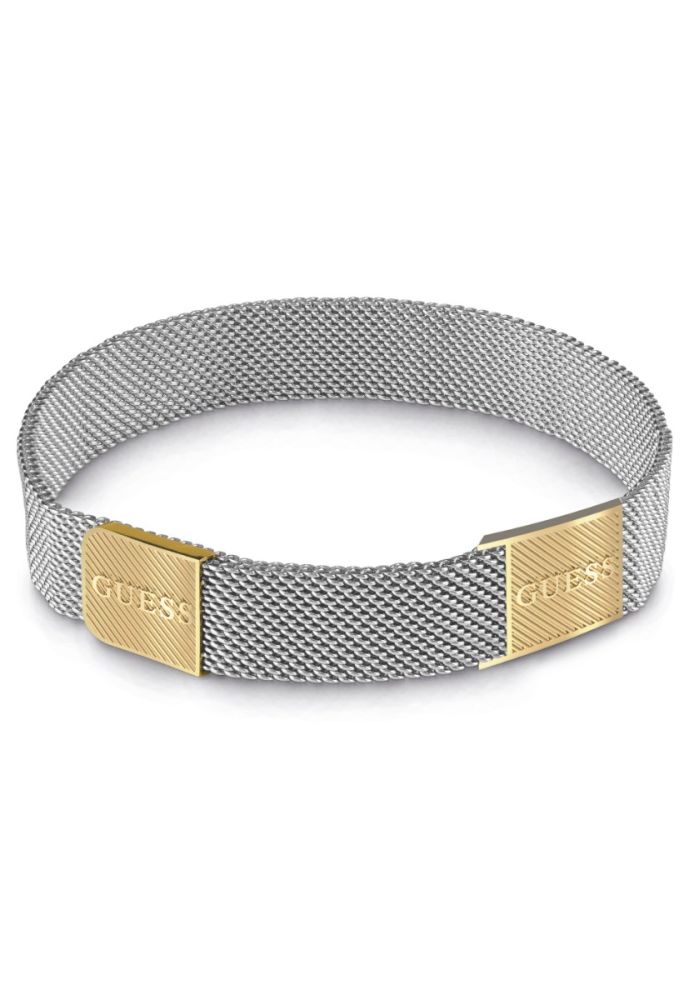 Guess Bracciale Uomo Acciaio Gold-Silver con Magnete