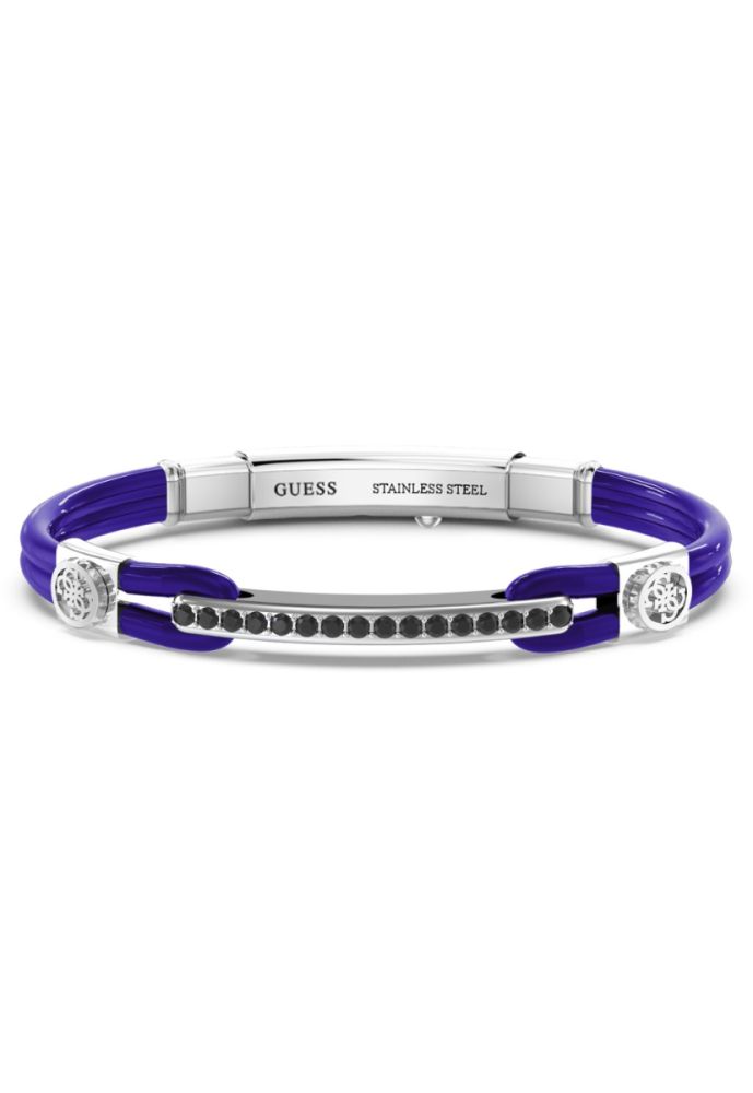 Guess Bracciale Uomo Kevlar Blu e Acciaio 