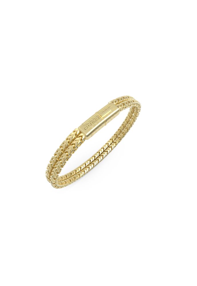Guess Bracciale Acciaio Gold Doppia Catena