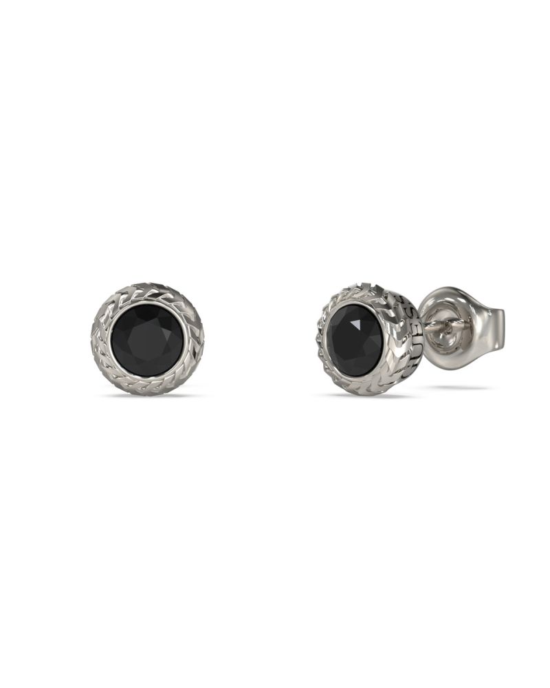 Guess Orecchini Acciaio Cristallo Nero