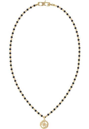 Guess Collana Uomo Acciaio Gold Sfere Gold e Nere