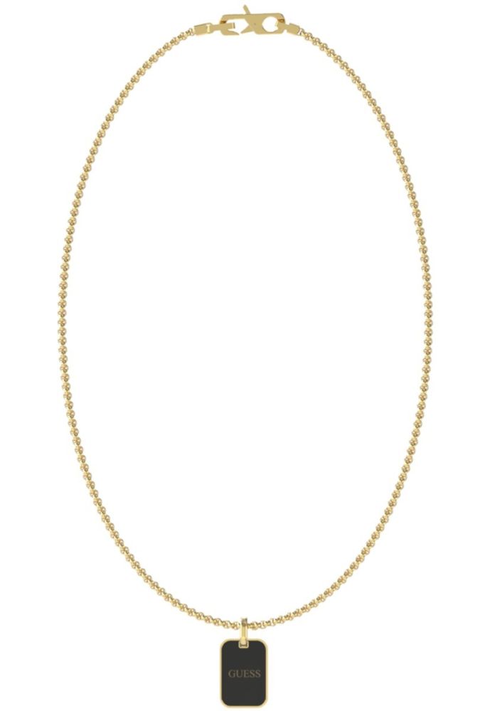 Guess Collana Acciaio Gold Piastra Pvd Nero