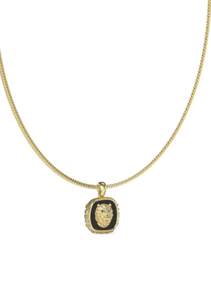 Guess Collana Acciaio Dorato con Leone