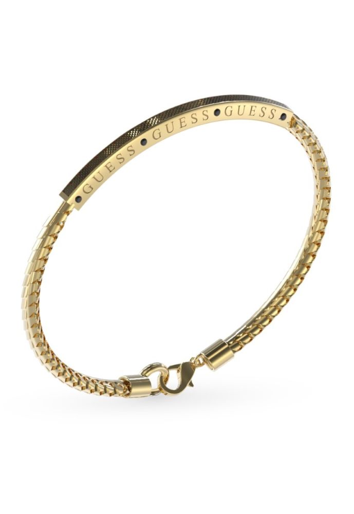 Guess Bracciale Acciaio Gold Piastra Pvd Nero
