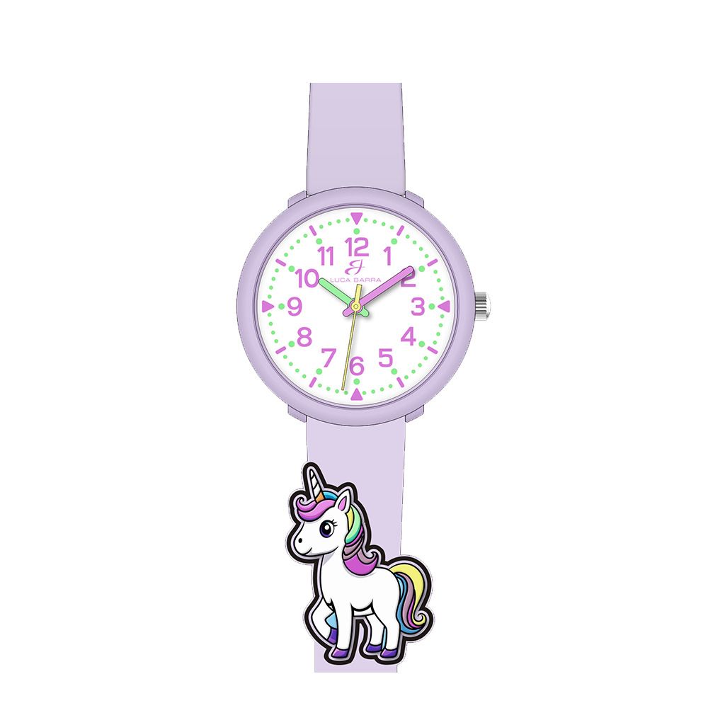 Luca Barra Orologio Kids Solo Tempo Gomma Lilla