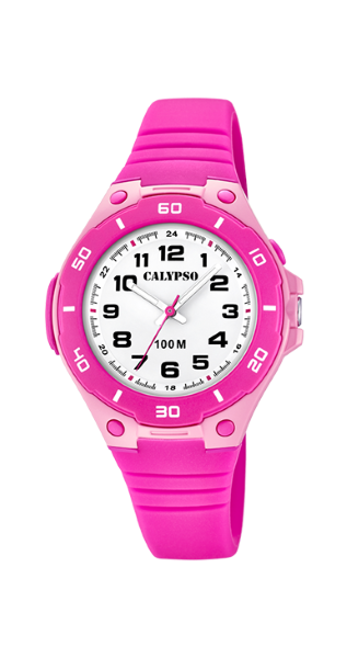 Calypso Orologio Bambino-Bambina Gomma Solo Tempo Fuxia