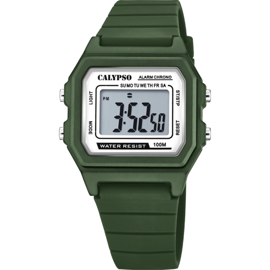 Calypso Orologio Digitale Gomma Verde