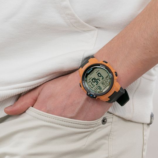 Calypso Orologio Digitale Uomo Gomma-Nero-Arancio