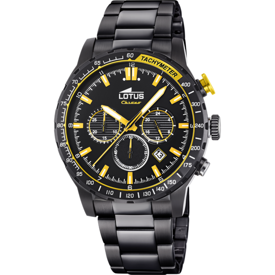 Lotus Orologio Cronografo Uomo Acciaio Nero