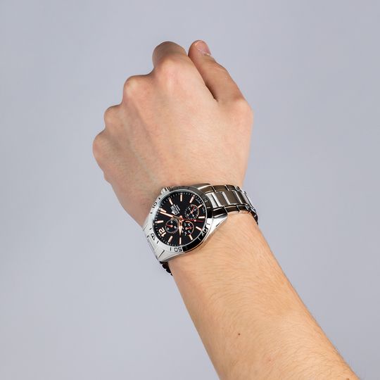 Lotus Orologio Multifunzione Uomo Acciaio Quadrante Nero