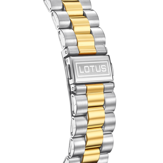 Lotus Orologio Acciaio Bicolore Solo Tempo Quadrante Silver