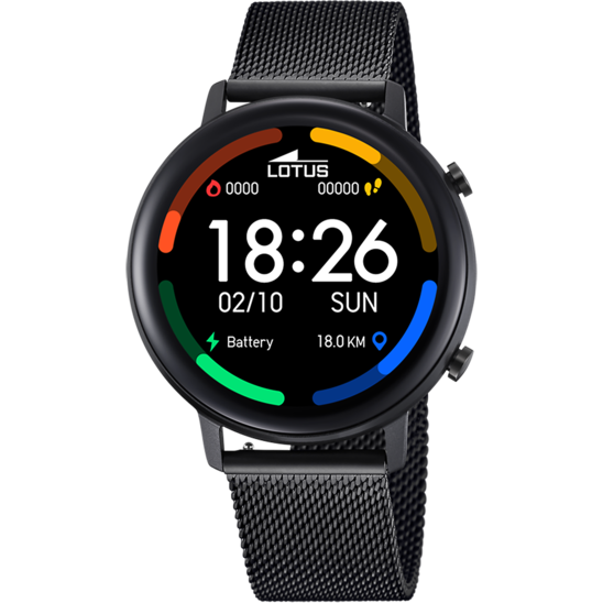 Lotus Orologio Smartwatch Unisex Acciaio Nero