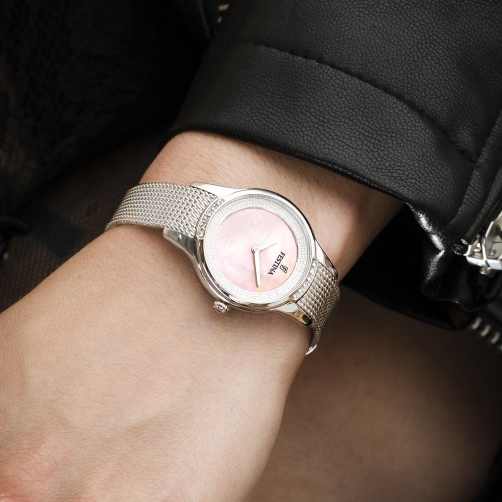 Festina Orologio Solo Tempo Acciaio Quadrante Rosa