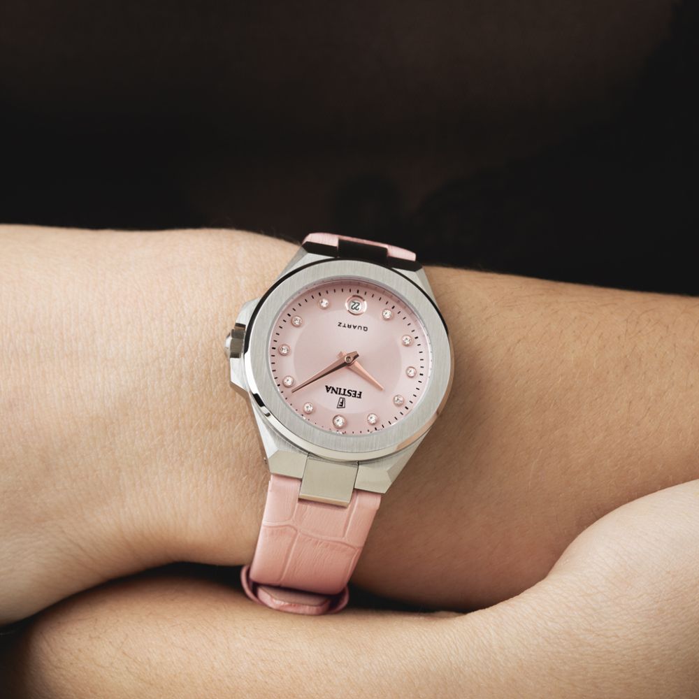 Festina Orologio Solo Tempo Acciaio Quadrante Rosa