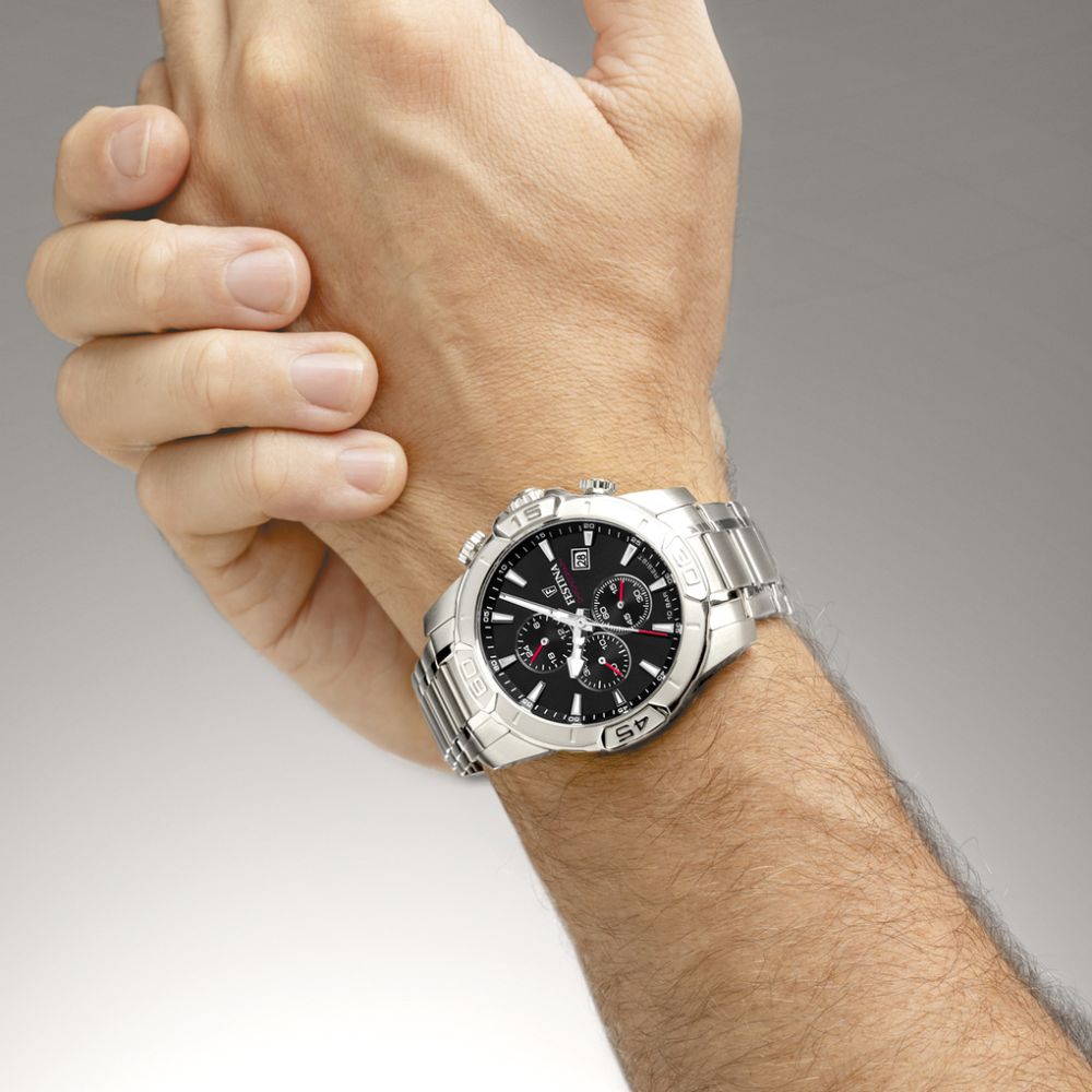 Festina Orologio Cronografo Acciaio Quadrante Nero