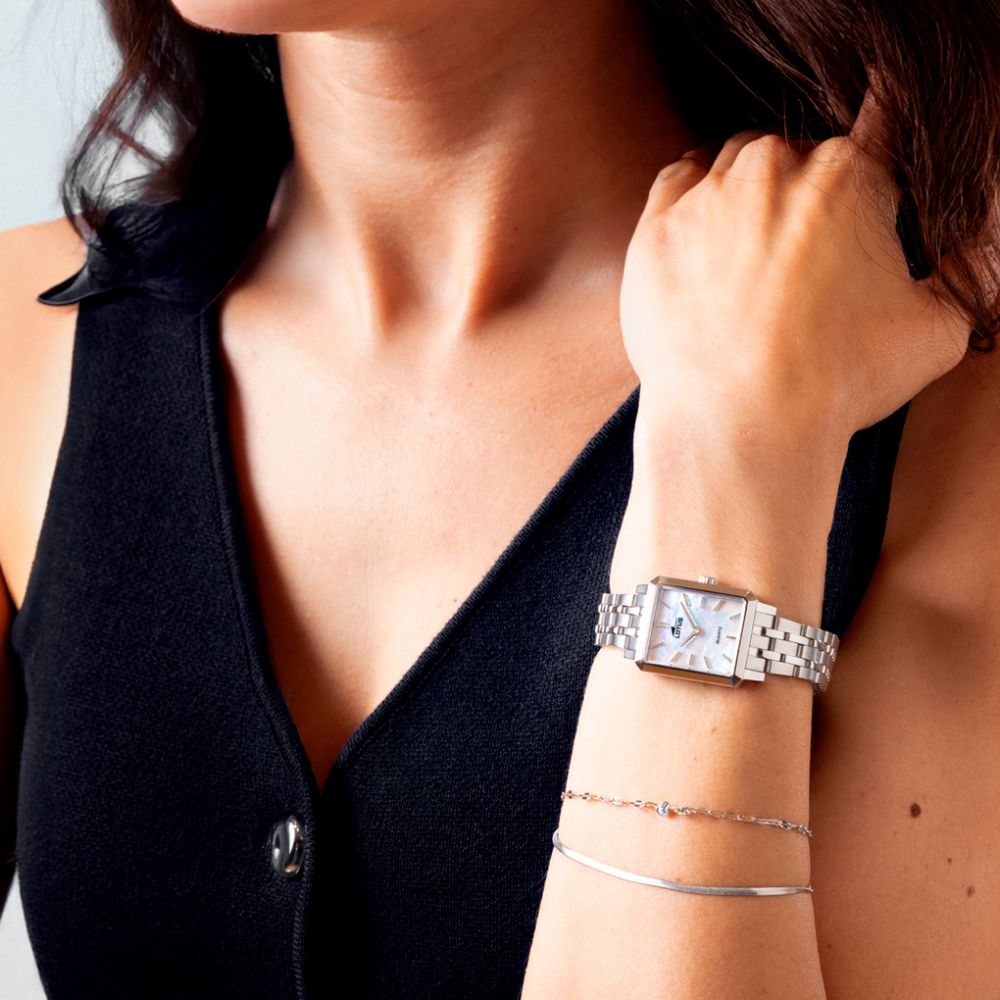 Lotus Box Orologio+Bracciale Acciaio Quadrante Madreperla