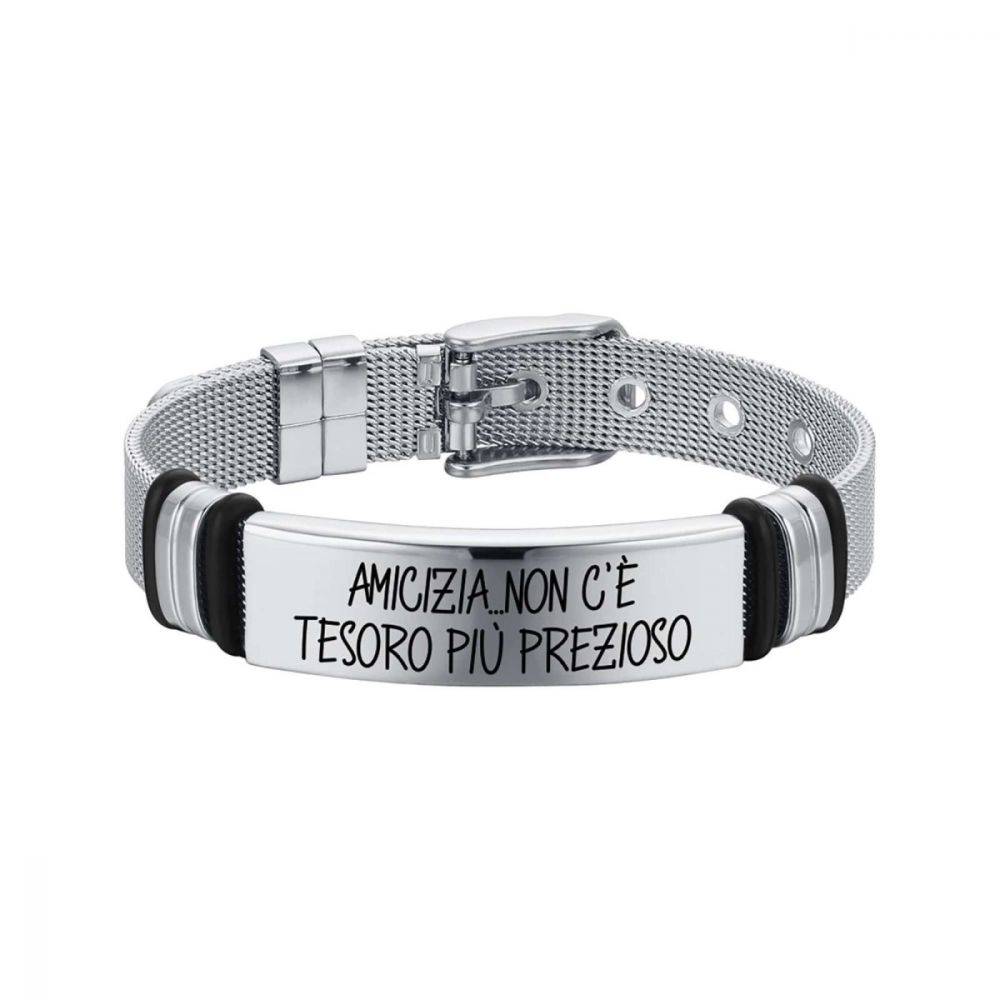 Luca Barra Bracciale Uomo Acciaio Famiglia