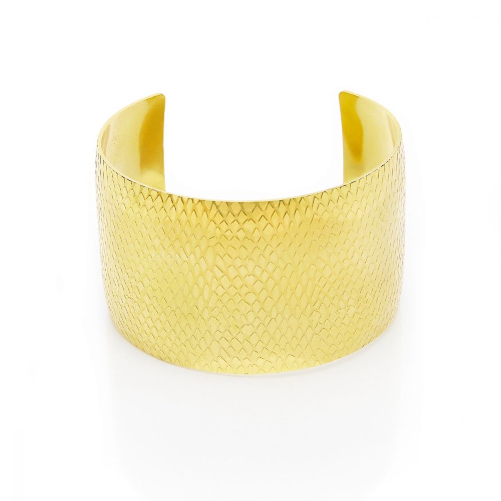 L.Ab Bracciale Rigido Schiava Acciaio Gold Boccadoro