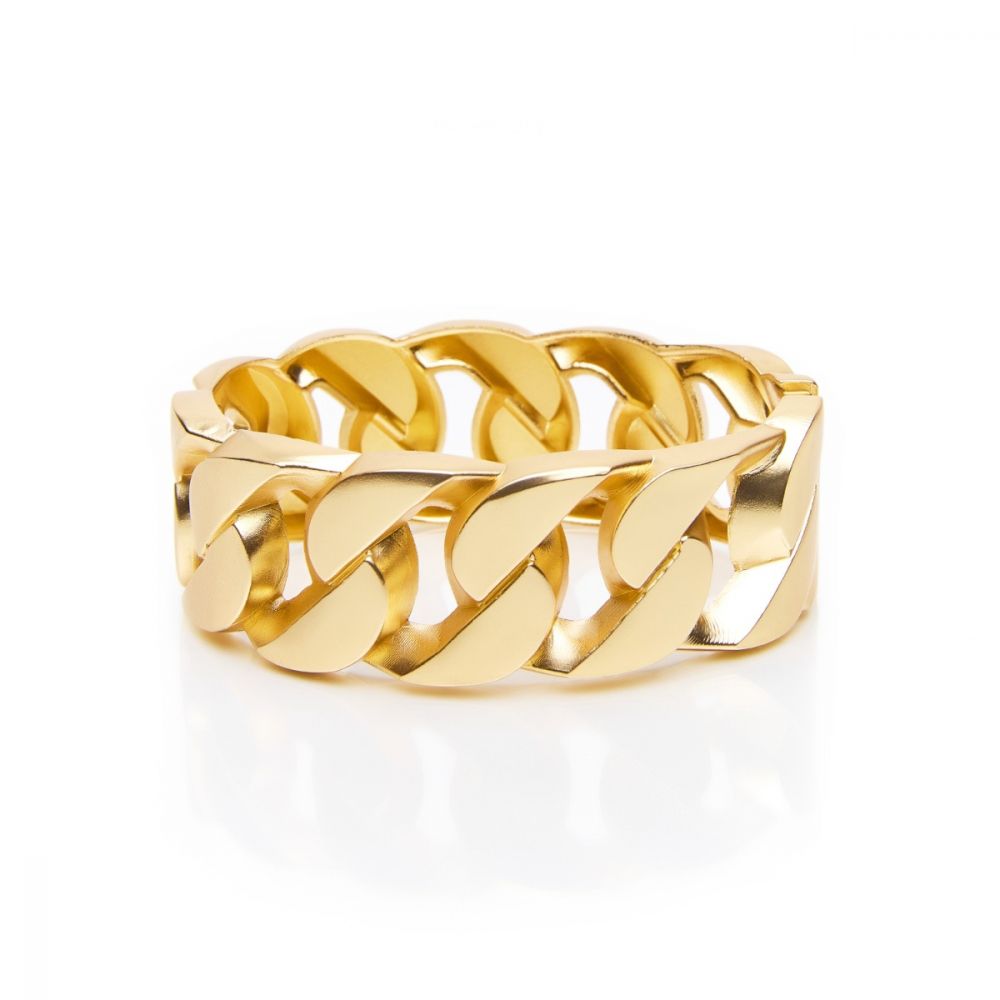 L.Ab Bracciale Rigido Metallo Gold Maglia Groumette Emma