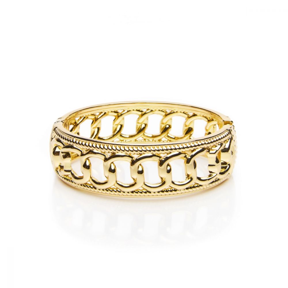 L.Ab Bracciale Rigido Metallo Gold Maglia Groumette Anna Karenina