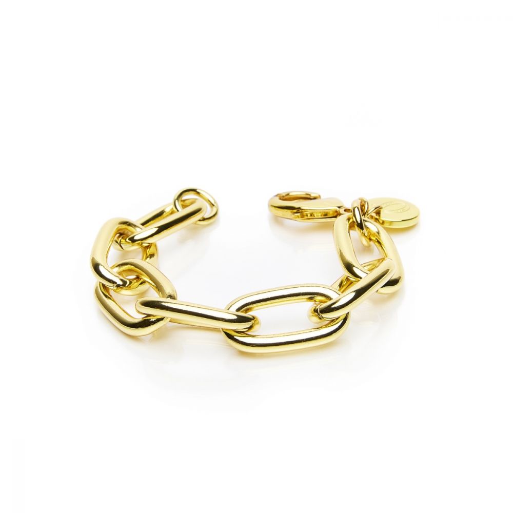 L.Ab Bracciale Catena Groumette Ovale Gold Ginevra Shine