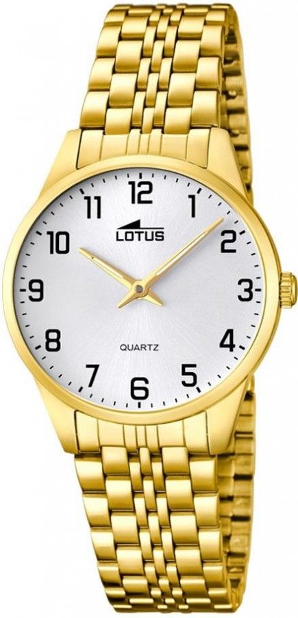 Lotus Orologio Acciaio Gold Solo Tempo Quadrante Silver