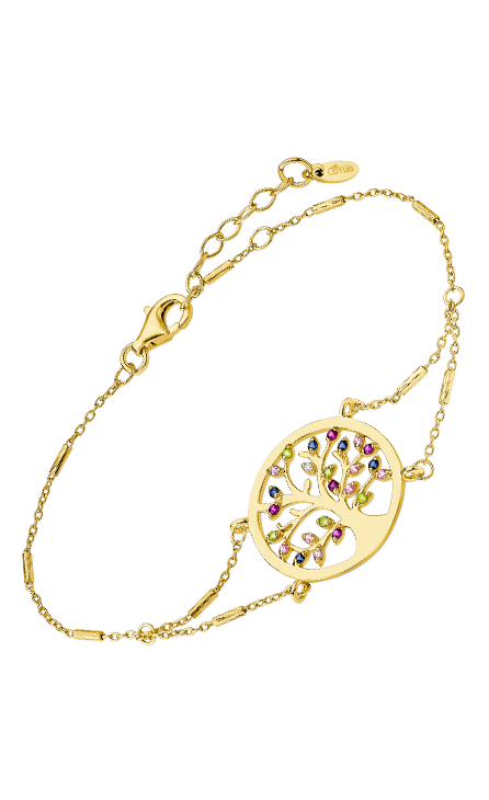 Lotus Bracciale Donna Argento Gold Albero Della Vita