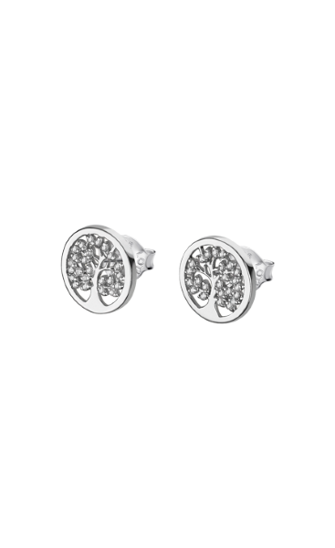 Lotus Orecchini Donna Argento Albero Della Vita Zirconi