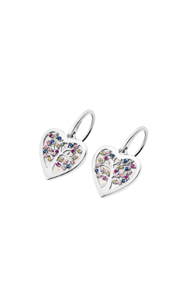 Lotus Orecchini Lobo Donna Argento Albero Della Vita Zirconi