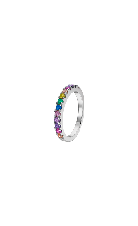 Lotus Anello Donna Argento Zirconi Multicolor