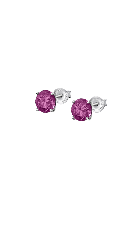 Lotus Orecchini Lobo Donna Argento Punto Luce Viola Swarovsky
