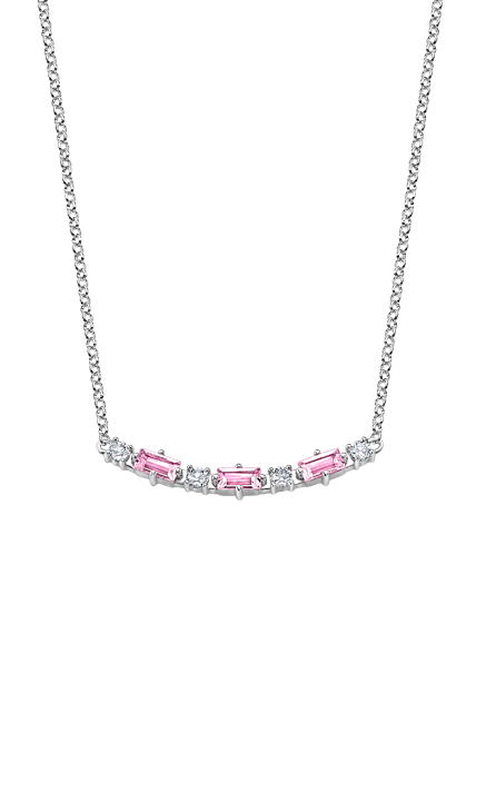 Lotus Collana Donna Argento Con Cristalli Swarovski