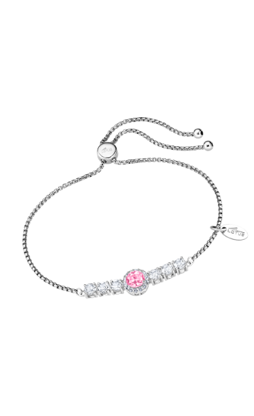 Lotus Bracciale Donna Argento Punto Luce Rosa Swarovsky