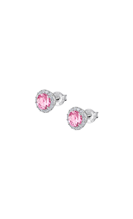 Lotus Orecchini Lobo Donna Argento Punto Luce Rosa Swarovsky