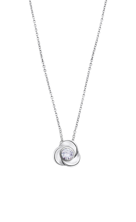 Lotus Collana Donna Argento Pendente Con Zircone