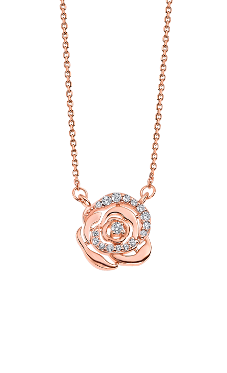 Lotus Collana Donna Argento Rosè Elemento Con Zirconi