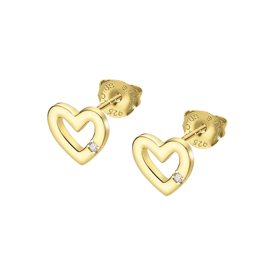 Lotus Orecchini Donna Argento Gold Cuore