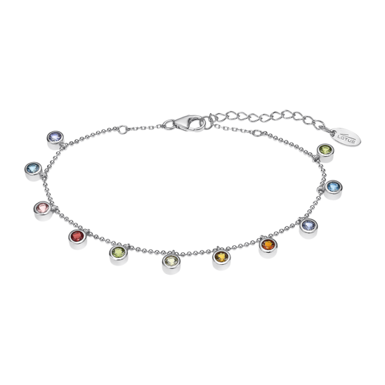 Lotus Bracciale Donna Argento Cristalli Multicolor