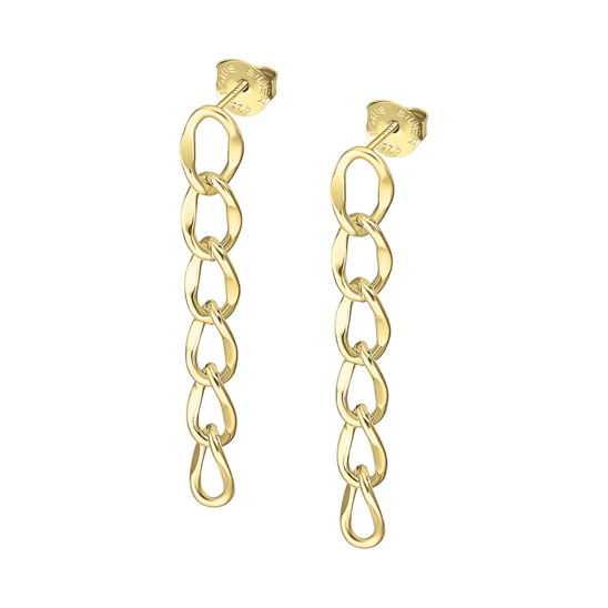 Lotus Orecchini Pendenti Donna Argento Gold 30mm