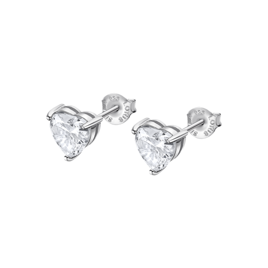 Lotus Orecchini Lobo Donna Argento Cuore 8 mm