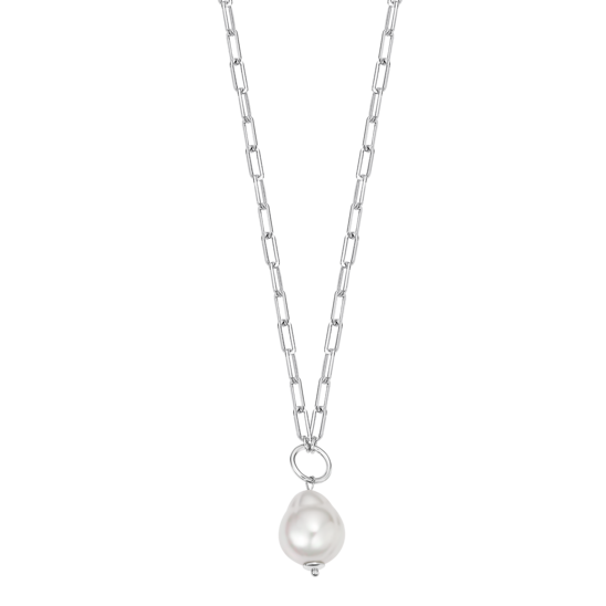 Lotus Collana Argento Rodiata Perla 10 mm
