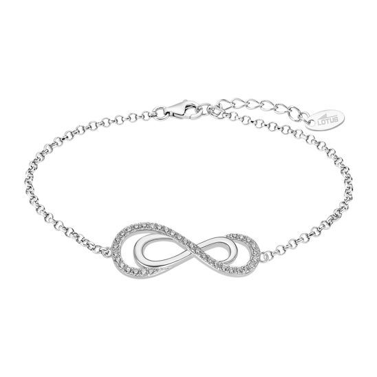 Lotus Bracciale Argento Infinito con Zirconi Bianchi