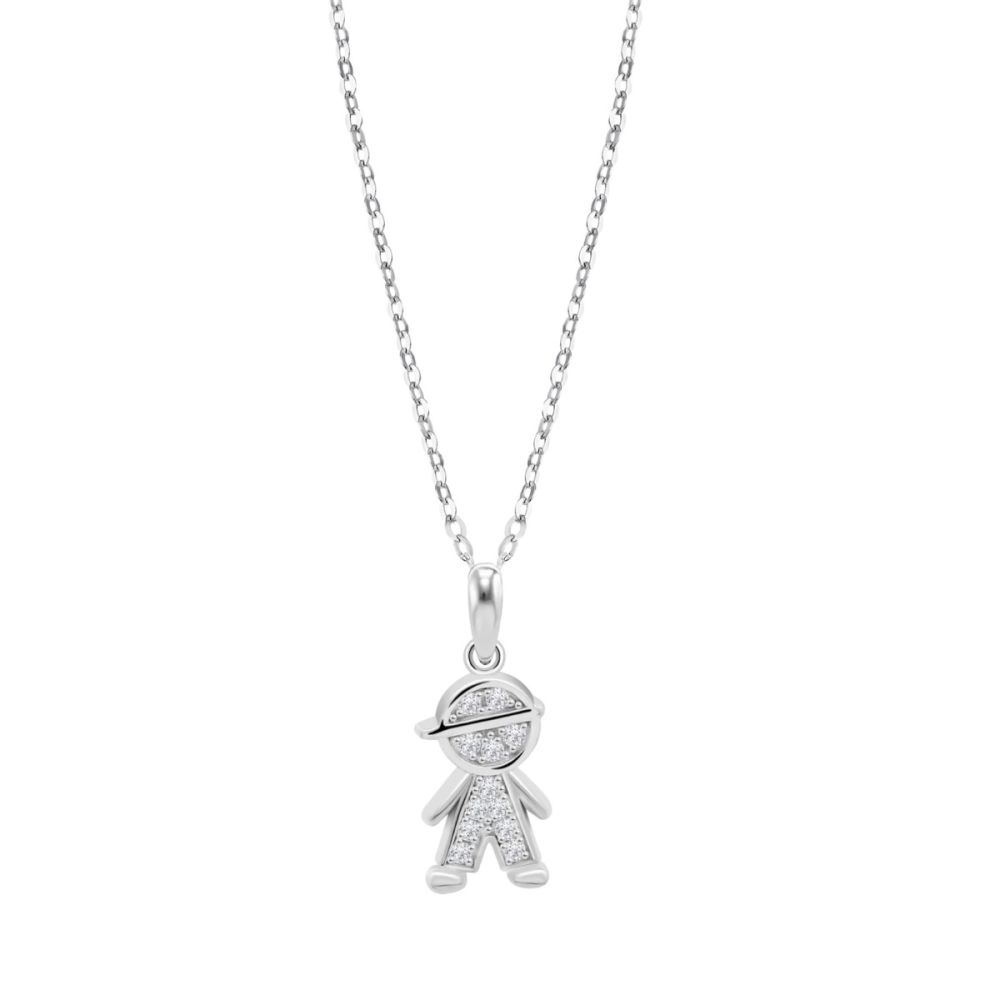 Lotus Collana Argento Bambino con Cristalli