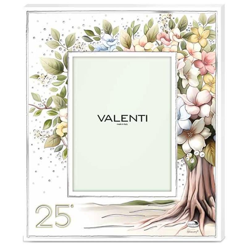 Valenti Cornice 25° Legno Colorato e Argento 15X20