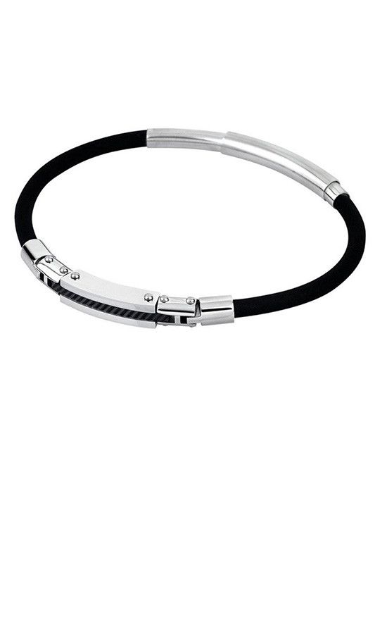 Lotus Bracciale Uomo Gomma e Acciaio