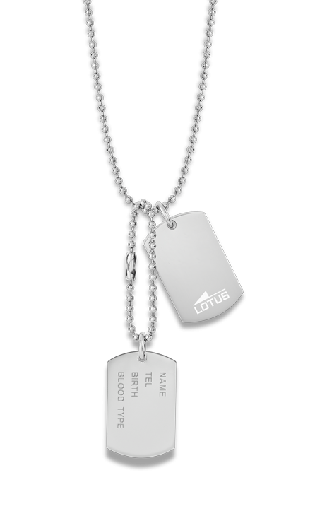 Lotus Collana Uomo Acciaio Piastra