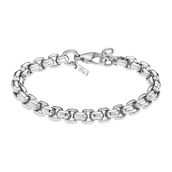 Lotus Bracciale Uomo Acciaio Maglia Quadrata Lotus Style
