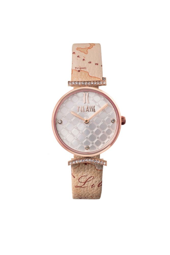 1° Classe Orologio Solo Tempo Acciaio Rosè e Pelle Montecarlo