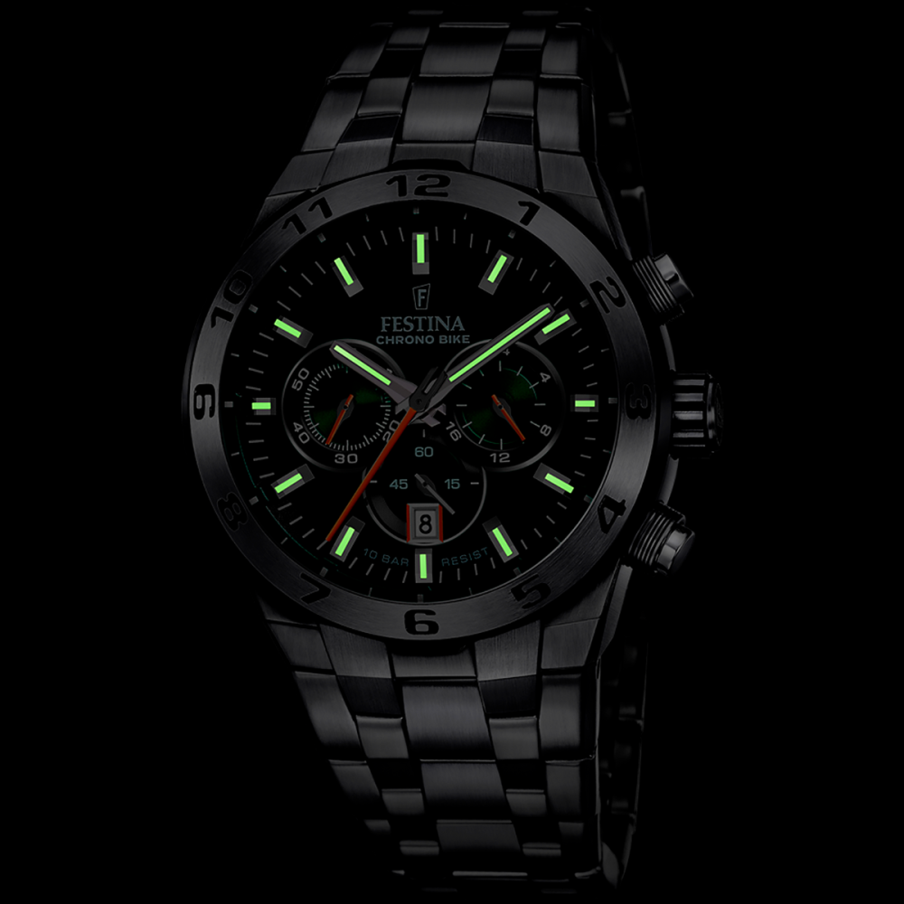 Festina Orologio Cronografo Acciaio Quadrante Verde